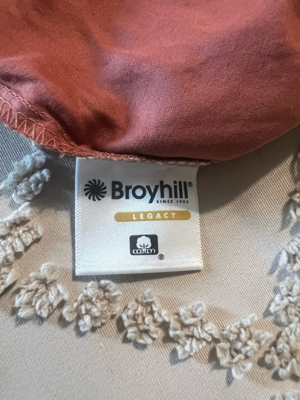Broyhill Standard Pillowcases Set Soft Cotton Rust Cozy Bedding - Picture 3 of 4